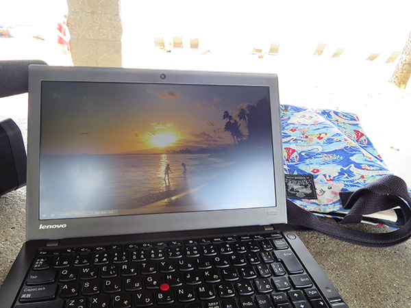 ThinkPad X250 ips液晶は明るい場所でも見やすい